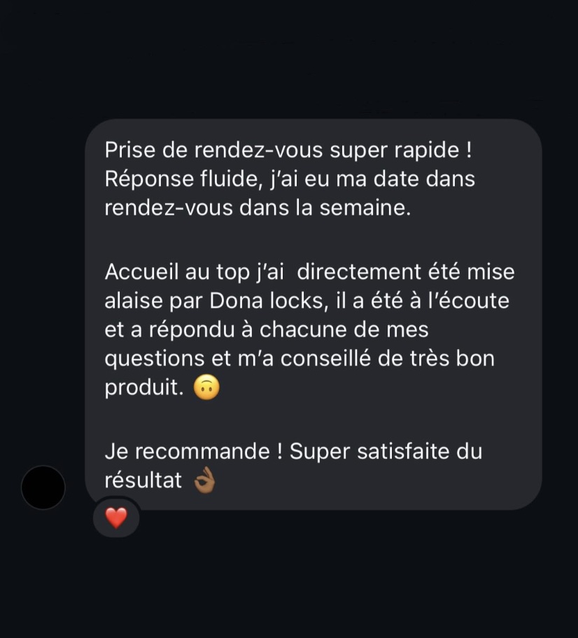 Avis d’une cliente satisfaite de Dona Locs